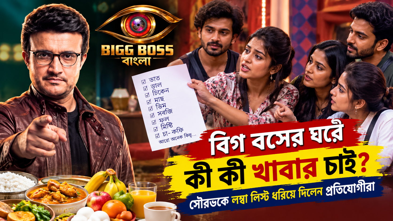 Bigg Boss Bangla Dadar Darbar Food Request Sourav Ganguly