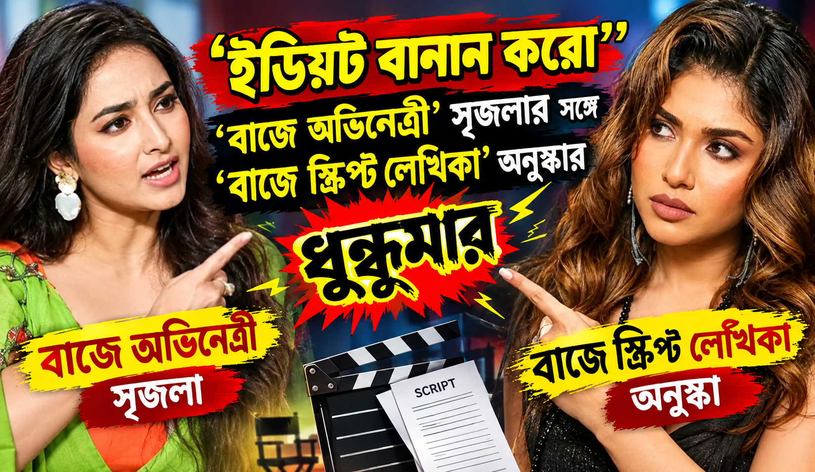 Bigg Boss Bangla Srijla Anushka Idiot Fight