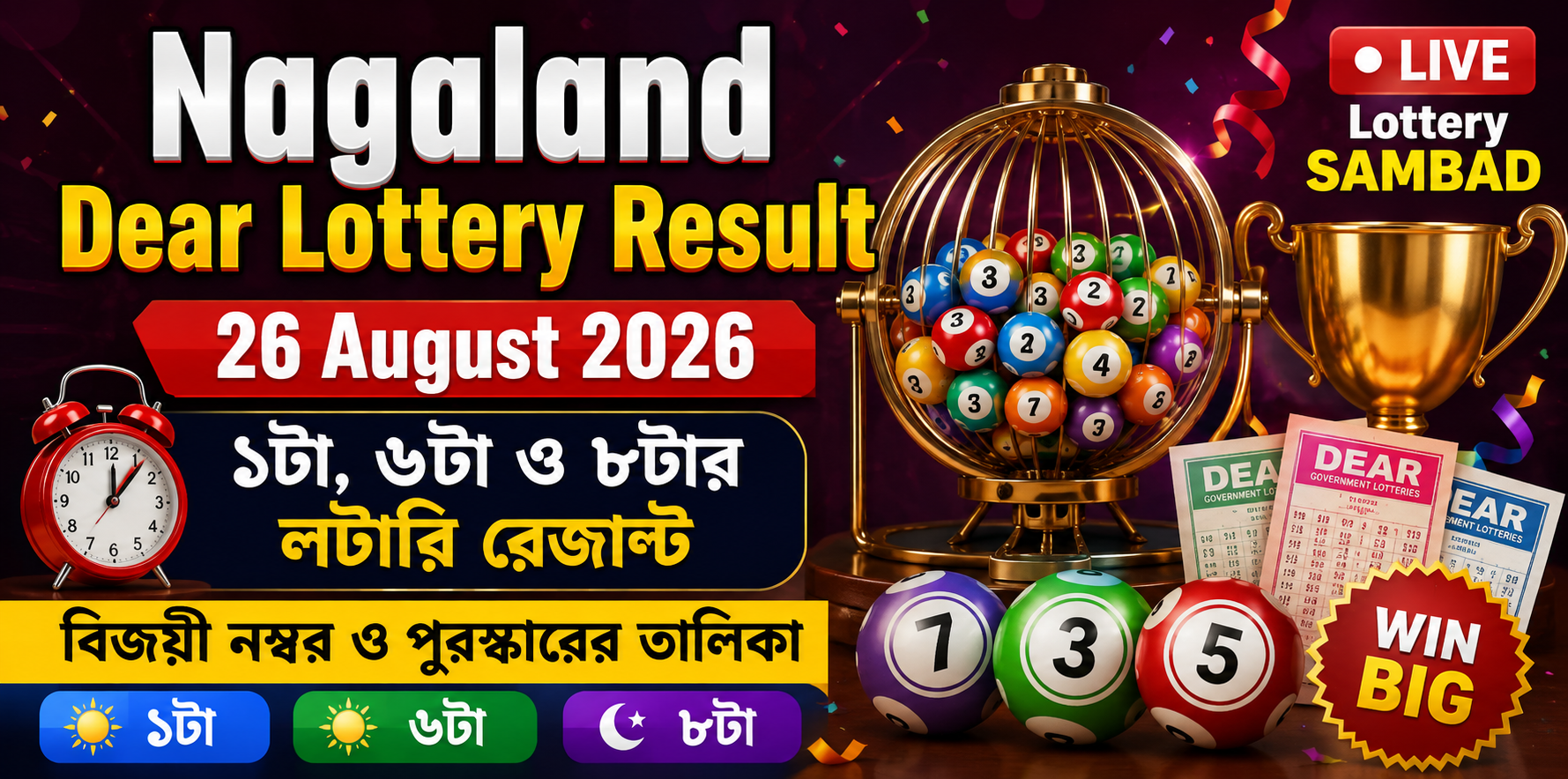 Nagaland Dear Lottery Result 26 August 2026