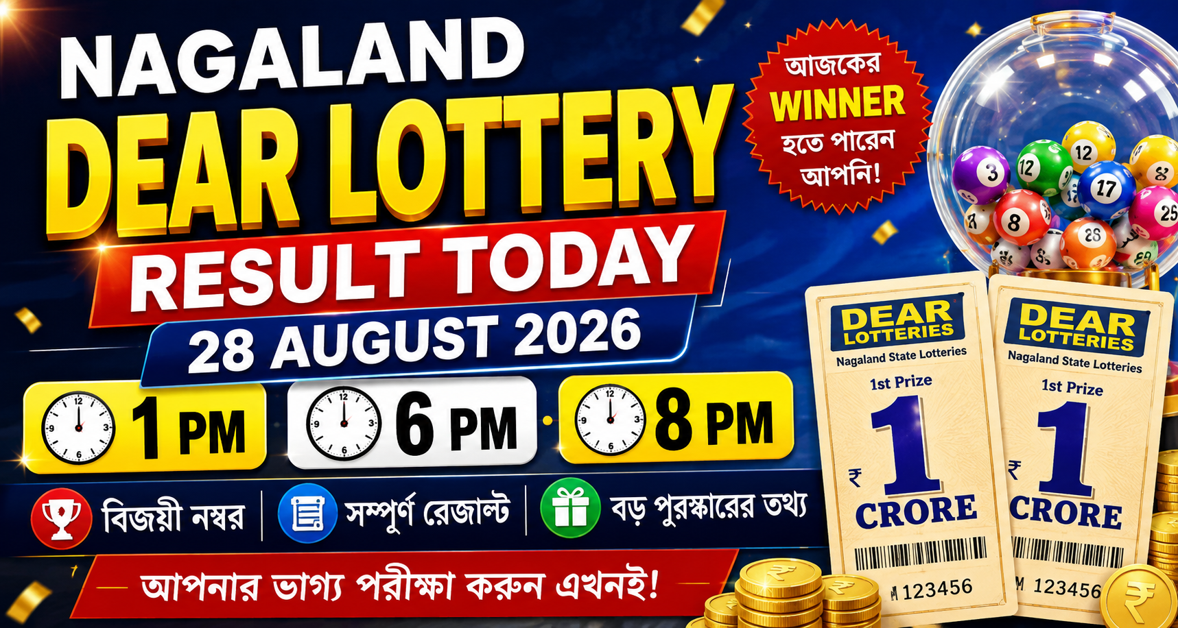 Nagaland Dear Lottery Result Today 28 August 2026