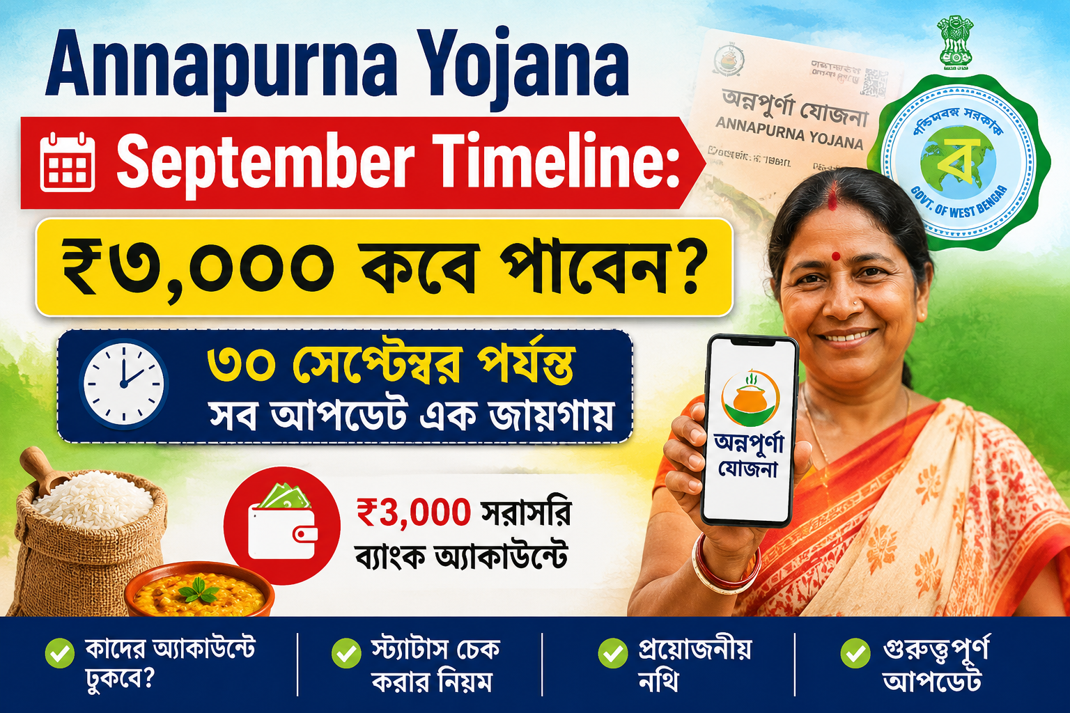 Annapurna Yojana September Timeline 2026