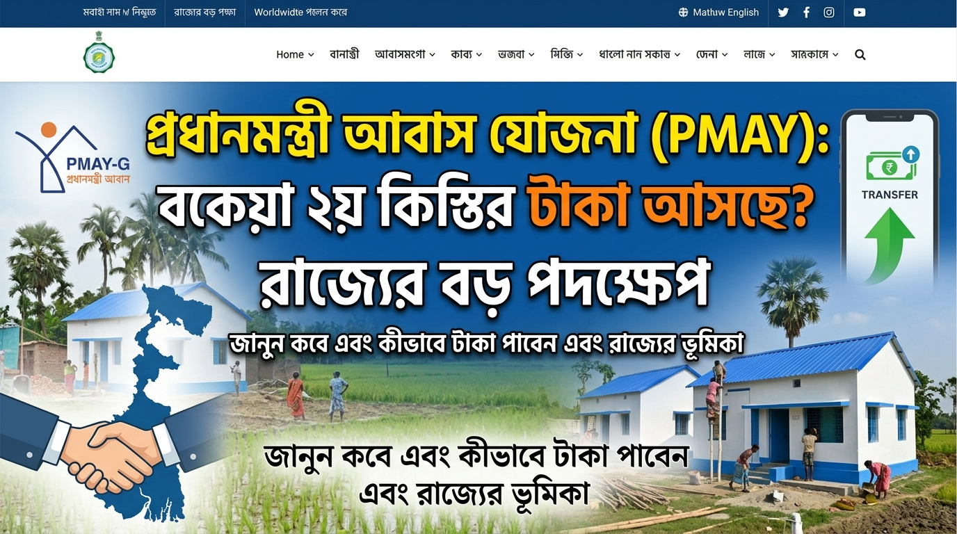 প্রধানমন্ত্রী আবাস যোজনা (PMAY) বকেয়া টাকা
