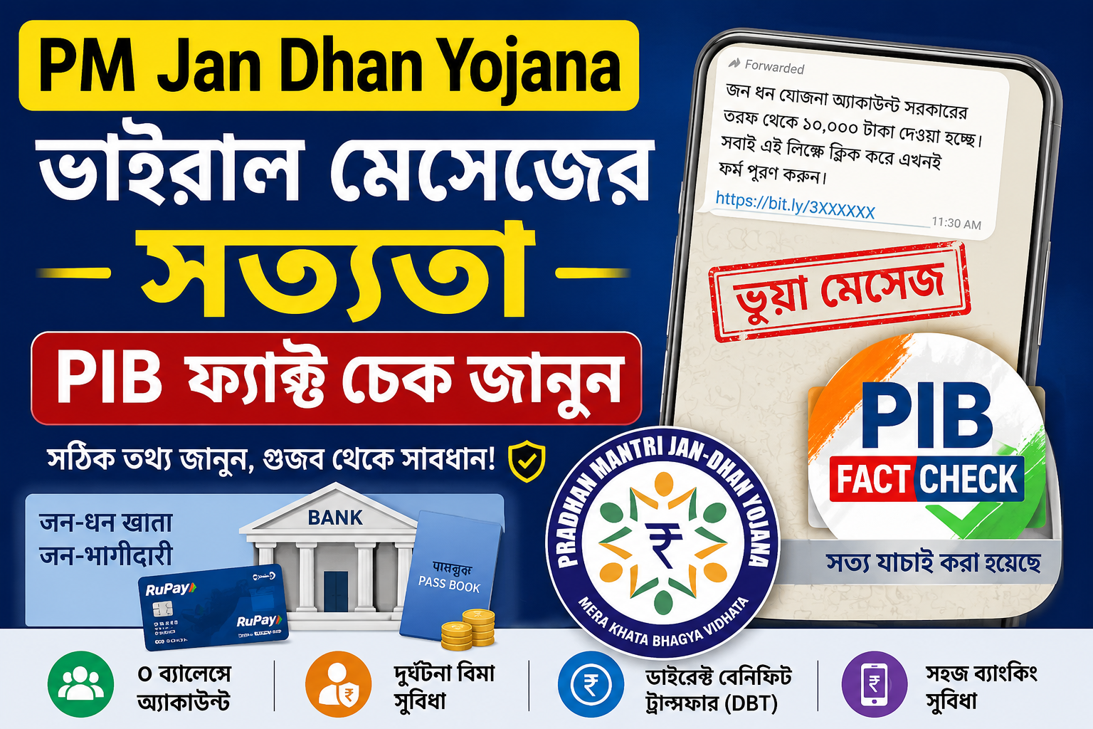 PM Jan Dhan Yojana ফ্যাক্ট চেক