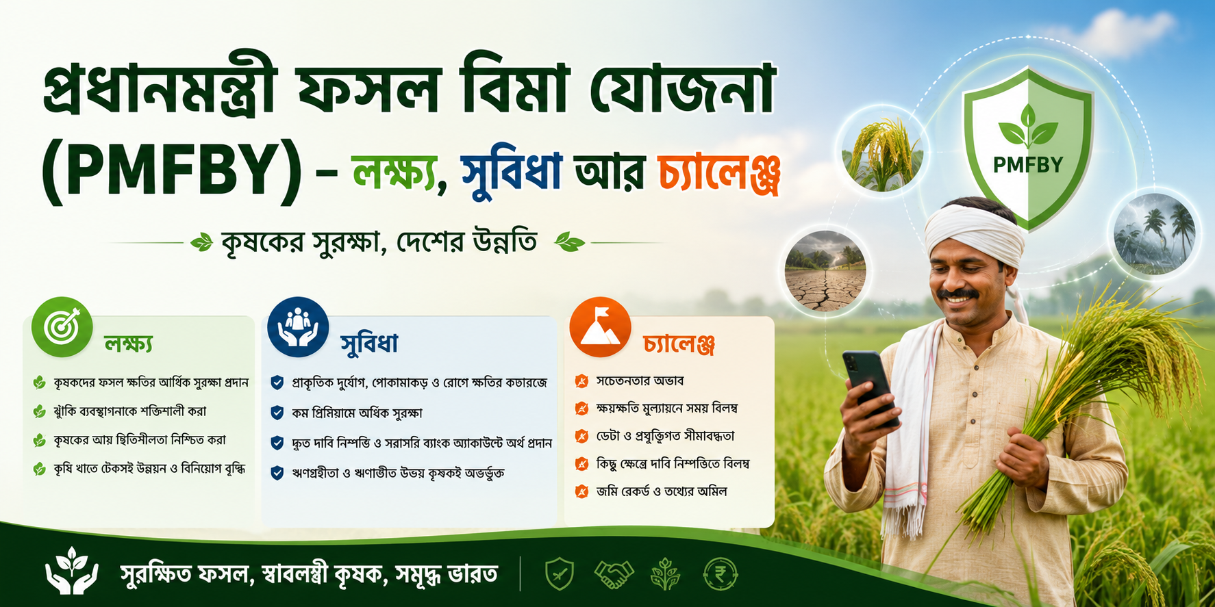 PMFBY প্রধানমন্ত্রী ফসল বিমা যোজনা