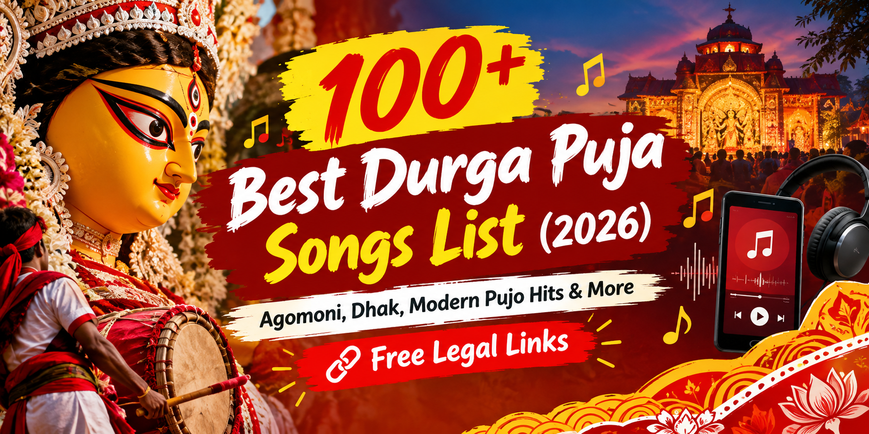 Durga Puja Songs List 2026 - Agomoni, Dhak, Modern Hits